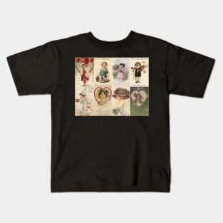 Vintage Valentine’s Day Collage Kids T-Shirt